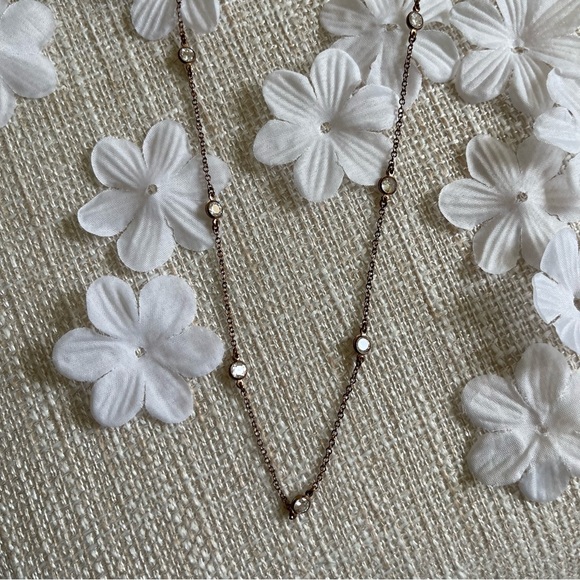 CZ By The Yard Necklace 36” Slips Over Your Head - Picture 3 of 4